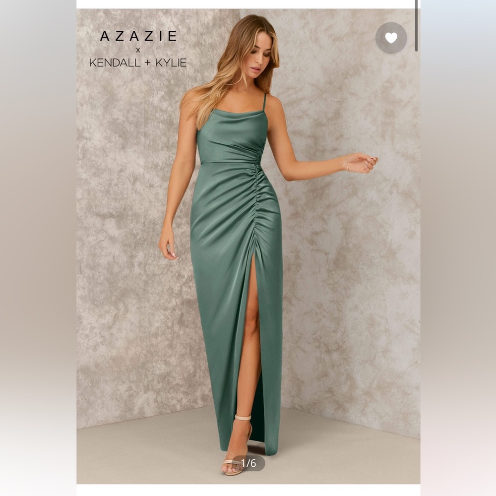 Azazie x Kendall + Kylie Eucalyptus Bridesmaid Gown